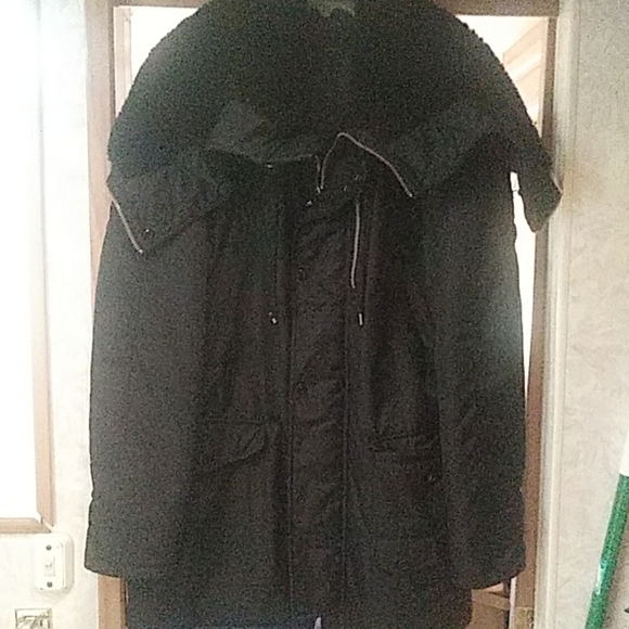 All Saints Italian Cloth Ramac Shearling Coat - Picture 2 of 4